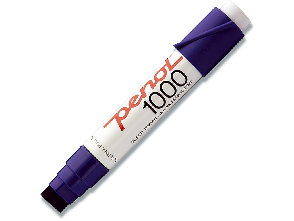 Marker, Skrå spids, 3-16 mm, Blå, Penol 1000