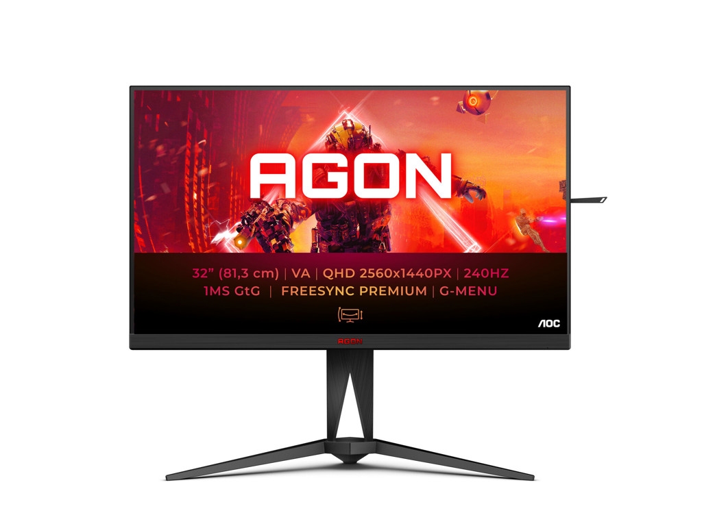 AOC AGON 5 AG325QZN/EU LED display 80 cm (31.5") 2560 x 1440 pixel Quad HD Sort