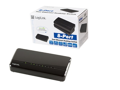 LogiLink NS0104 netværksswitch Ikke administreret L2 Fast Ethernet (10/100) Sort