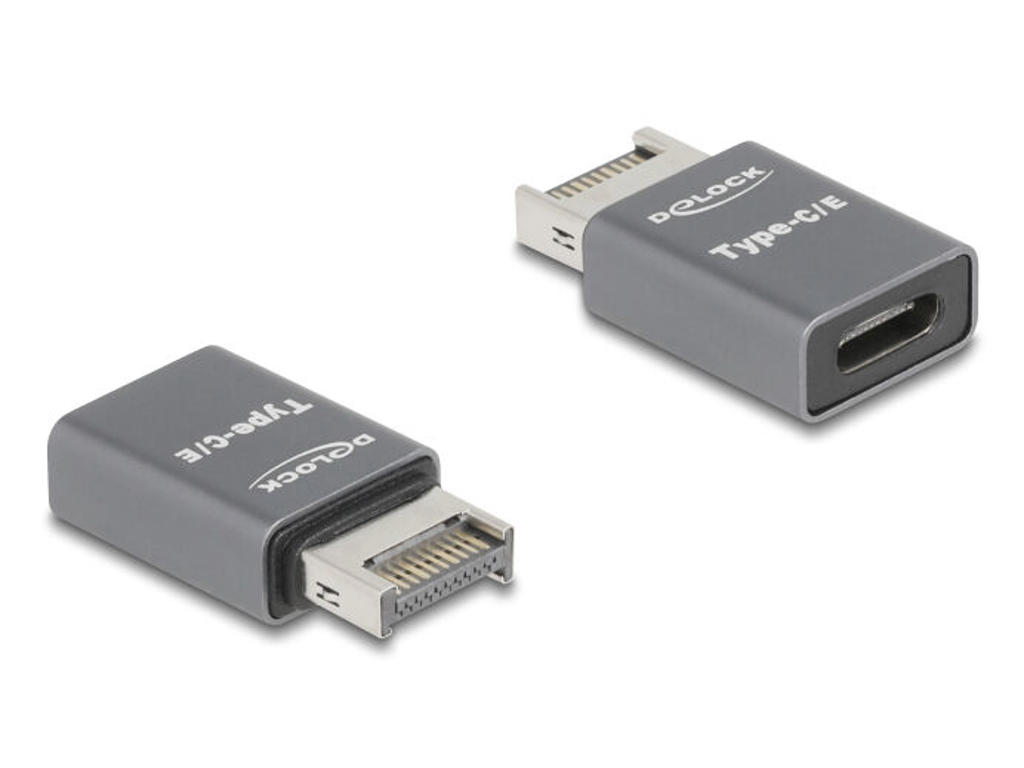 DeLOCK 67234 kabel kønsskifter USB Type-E USB Type-C Grå