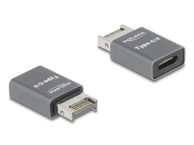DeLOCK 67234 kabel kønsskifter USB Type-E USB Type-C Grå