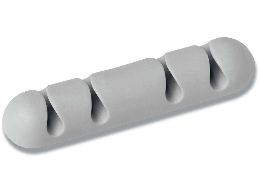 Kabelholder, Til 4 kabler op til Ø5mm, Grå, 2 stk, Durable CAVOLINE CLIP 4