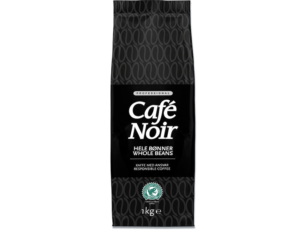 Kaffe, Hele bønner, Mellem-mørkristet, 1000 g, 1 pose, Café Noir 