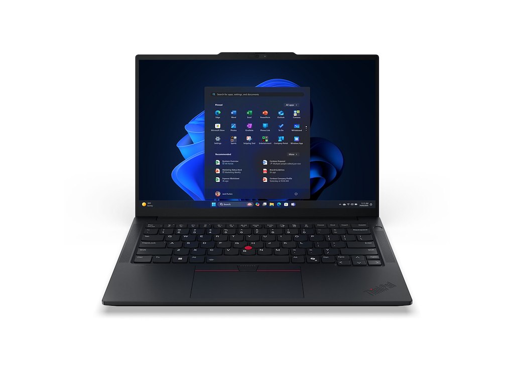 Lenovo ThinkPad E14 Gen 7 (Intel) Copilot+ PC Intel Core Ultra 5 228V Laptop 35,6 cm (14") WUXGA 32 GB LPDDR5x-SDRAM 512 GB SSD Wi-Fi 6E (802.11ax) Windows 11 Pro Sort Nordisk