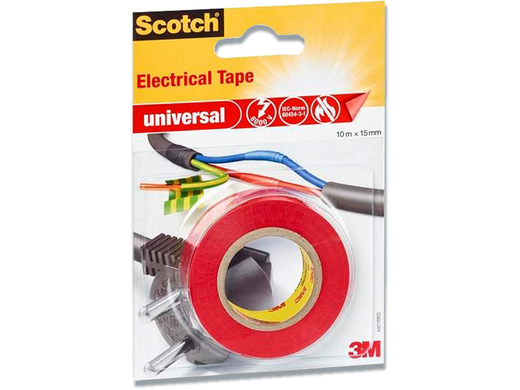 Tape, Elektriker, 15mm x 10m, 1 rulle, Scotch 