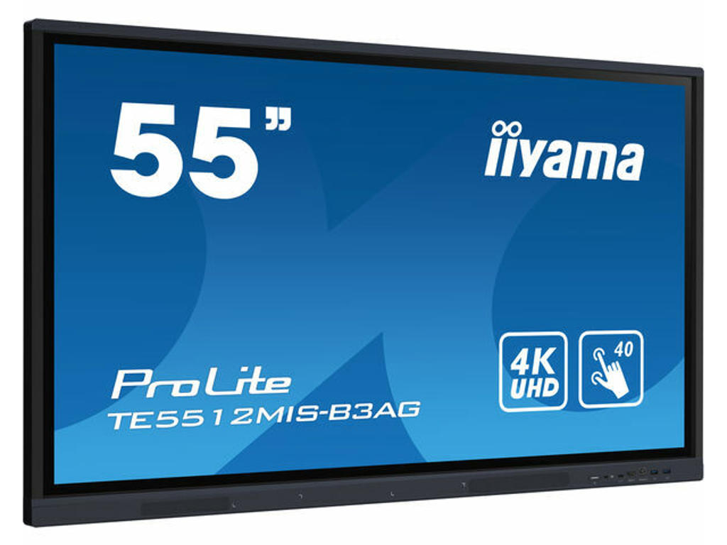 iiyama TE5512MIS-B3AG skilte display Kiosk design 139,7 cm (55") LCD Wi-Fi 400 cd/m² 4K Ultra HD Sort Berøringsskærm Indbygget processer Android 11 24/7