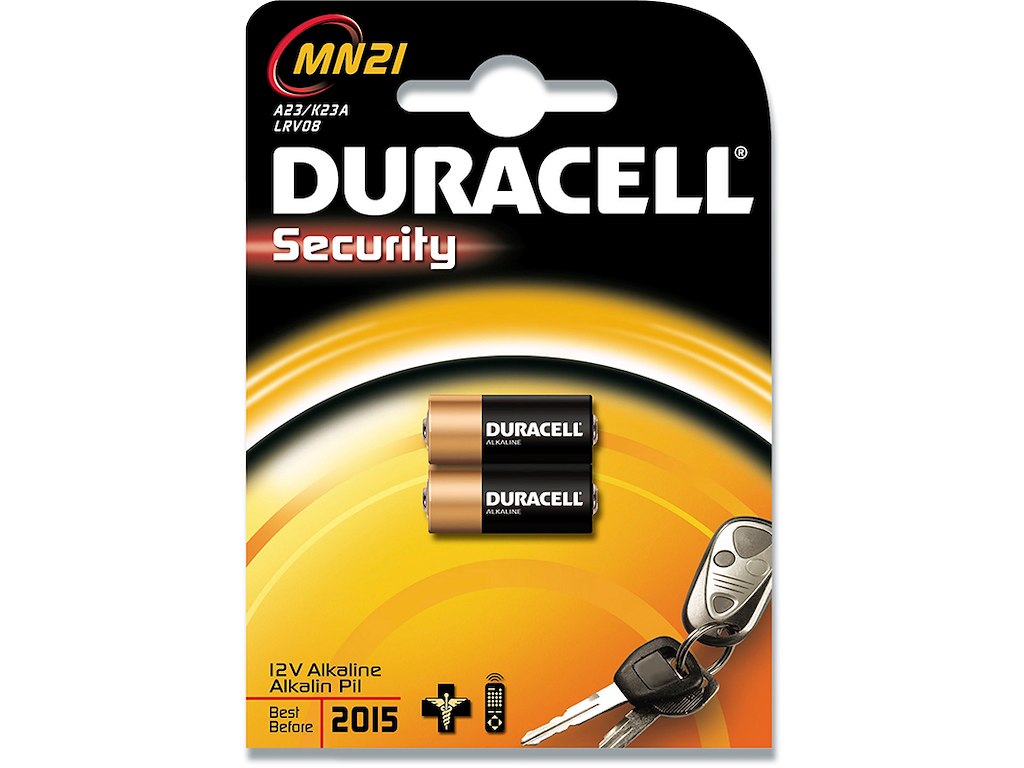 Batteri, MN21, 12 V, 2 stk, Duracell Security