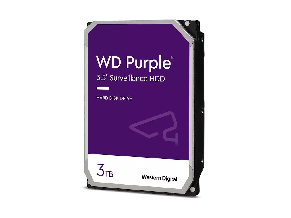Western Digital Blue Purple harddisk 3 TB 5400 rpm 64 MB 3.5" Serial ATA III