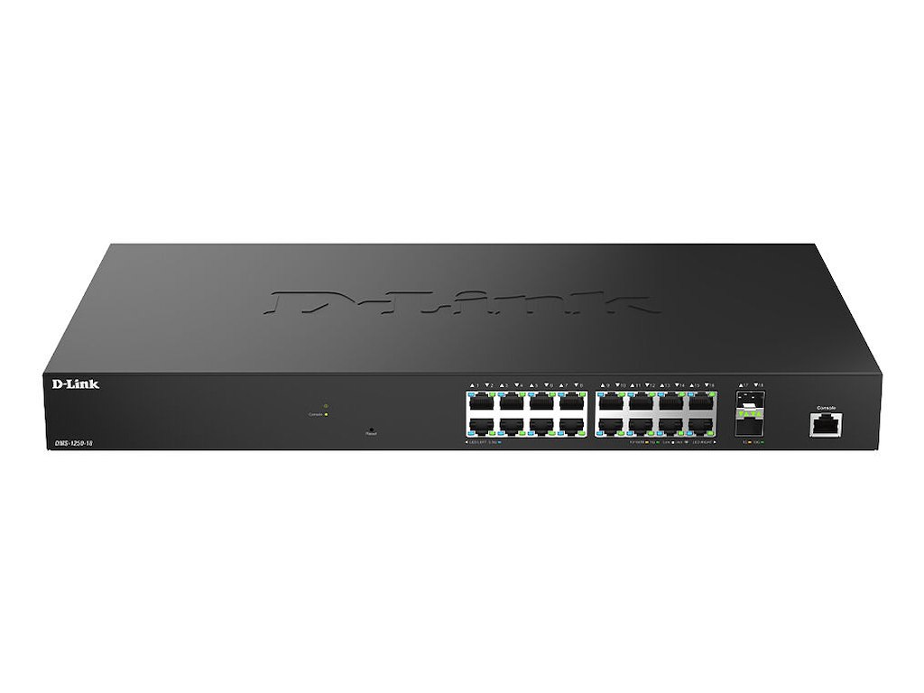 D-Link DMS-1250-18/E netværksswitch Administreret L2 2.5G Ethernet (100/1000/2500) Sort