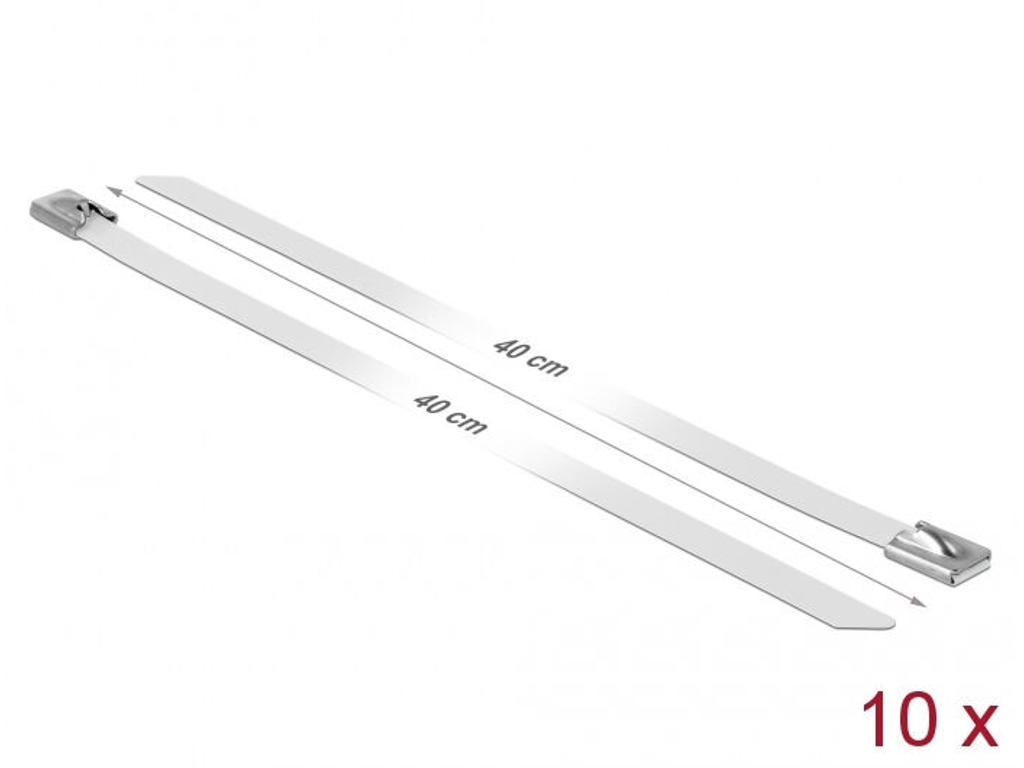 DeLOCK 18823 kabelsamler Stål Hvid 10 stk