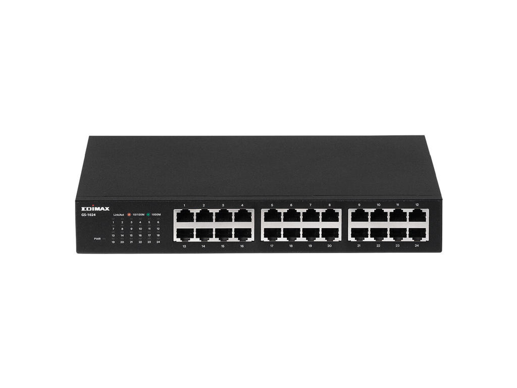 Edimax GS-1024 netværksswitch Gigabit Ethernet (10/100/1000) Sort