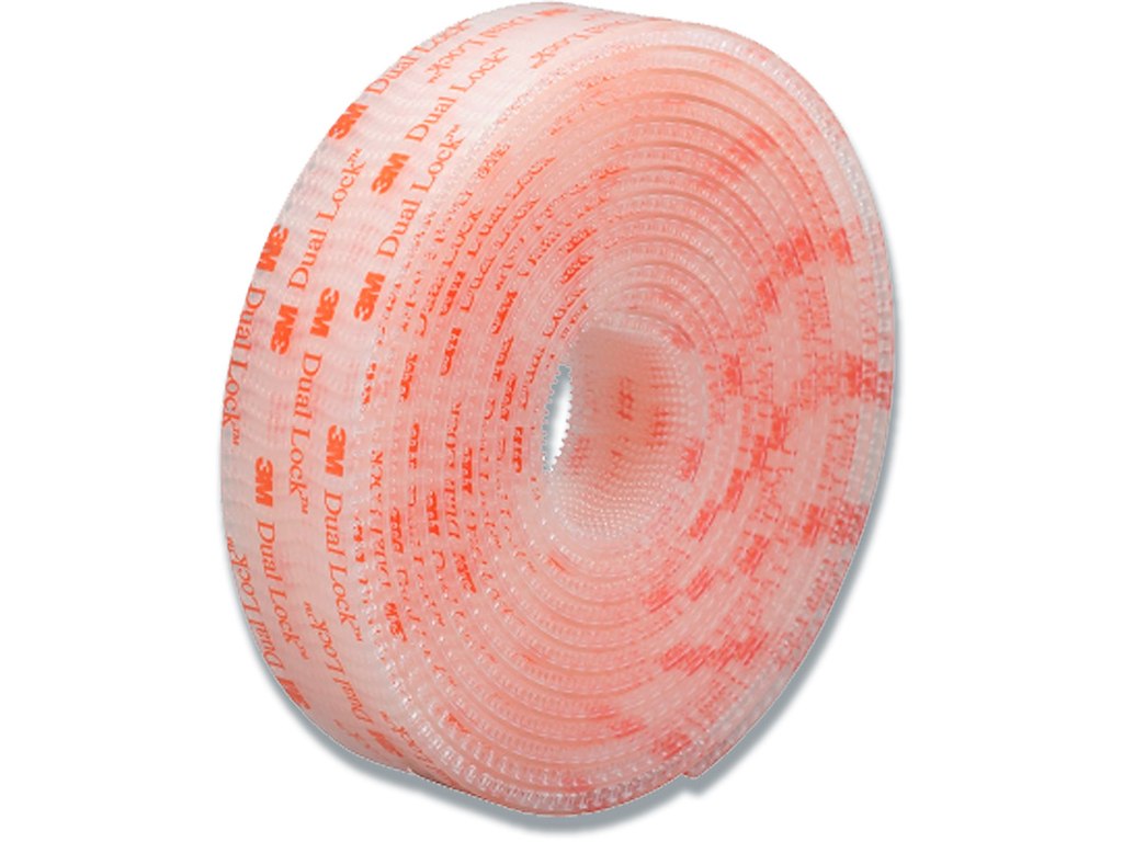 Velcro bånd, 25mm x 1m, 1 rulle, Transparent, 3M Dual Lock SJ3560