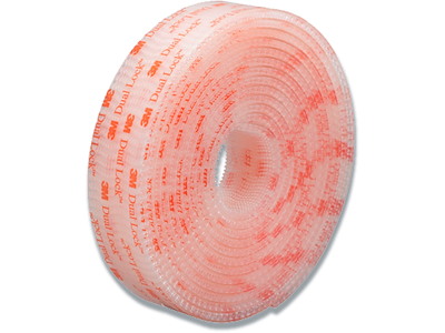 Velcro bånd, 25mm x 1m, 1 rulle, Transparent, 3M Dual Lock SJ3560