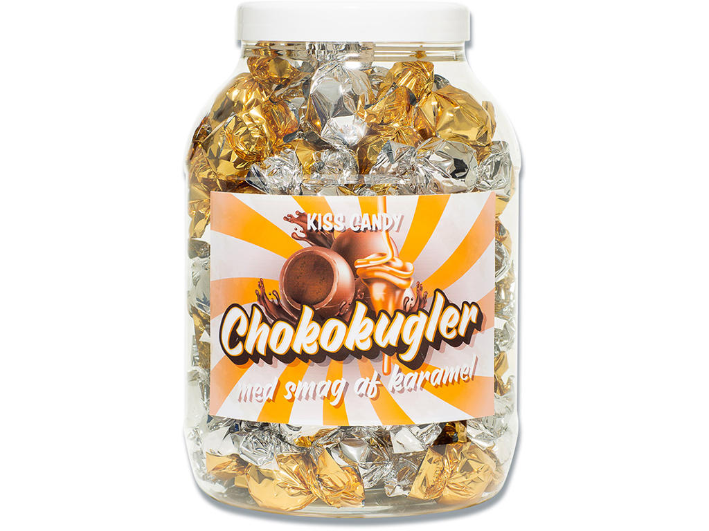 Choko-kugler, Karamel, 1000g, Kiss Candy
