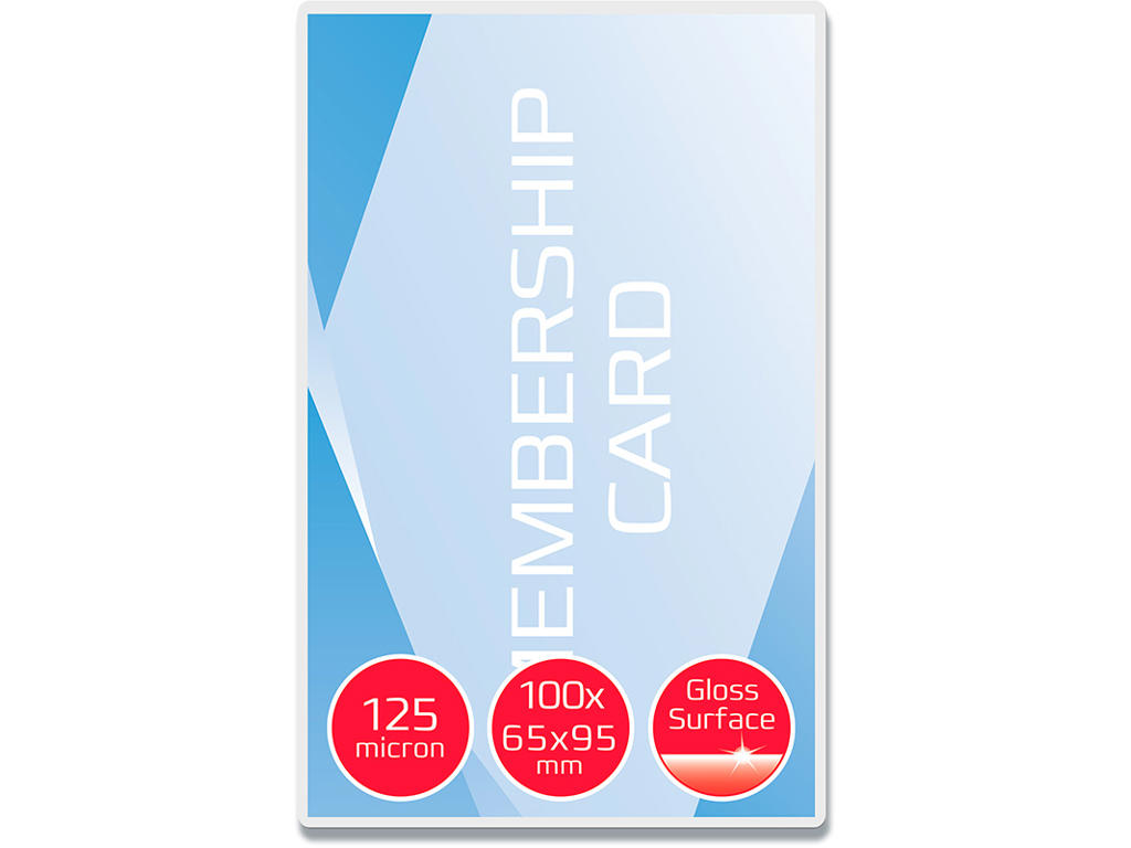 Lamineringslommer, 65x95 mm, 125 micron, 100 stk, GBC ID 