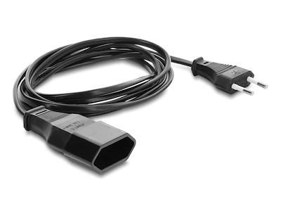 DeLOCK 81627 stikdåse 2 m 1 AC stikkontakt(er) Indendørs Sort