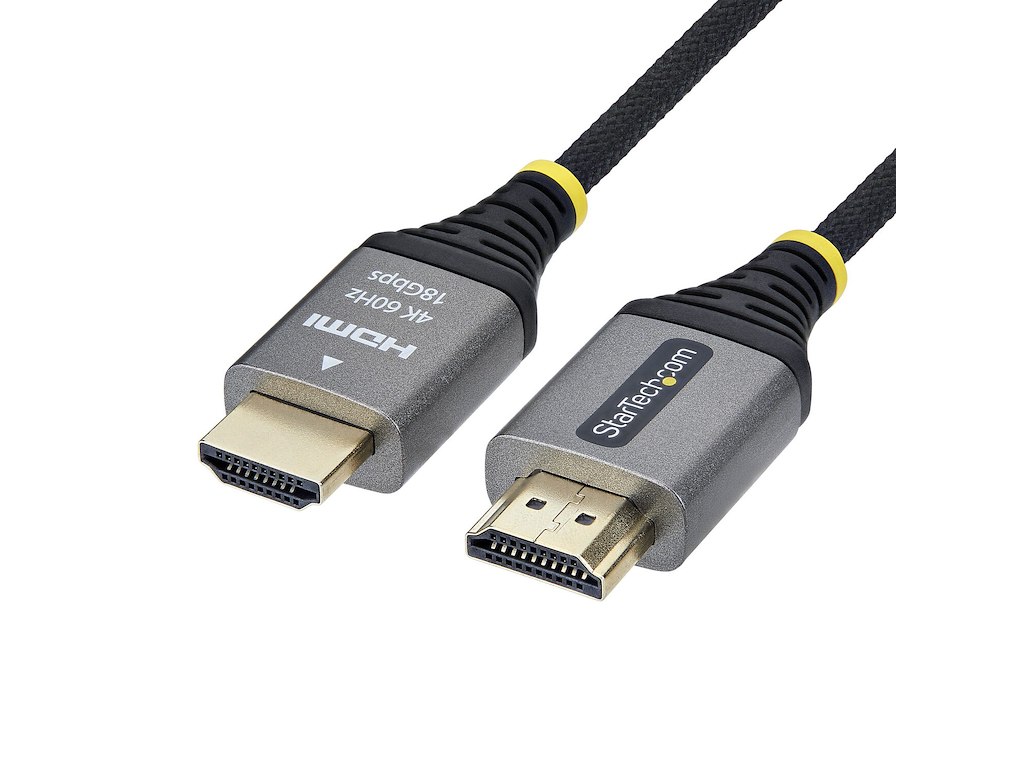 StarTech.com HDMI2-FLEX-4K60-3M HDMI-kabel HDMI Type A (Standard) Sort, Sølv