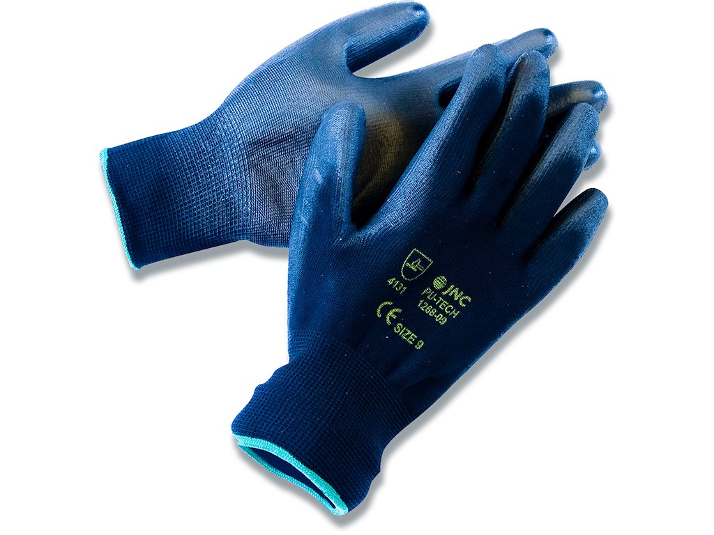 Arbejdshandsker, Nylon-PU, Str. 7, Halvdyppet, ICM-ArSiMa 