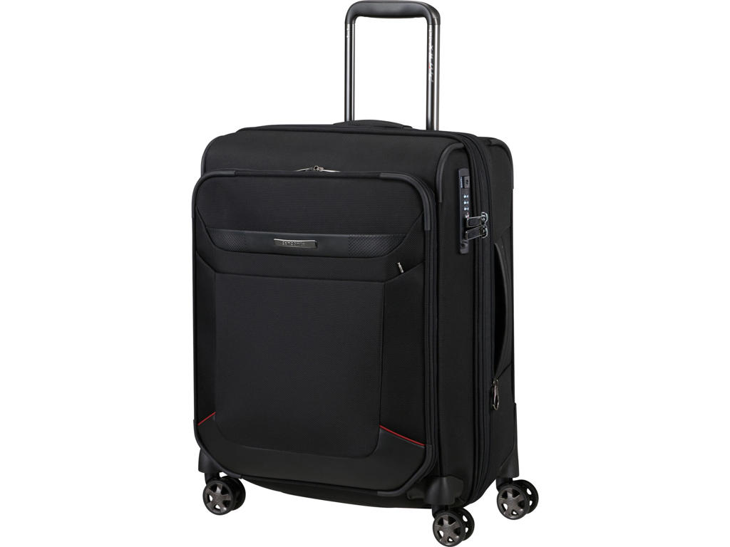 Samsonite Pro-DLX 6 Spinner Expandable (4 wheels) 55 cm Trolley Blød skal Sort 45 L Nylon