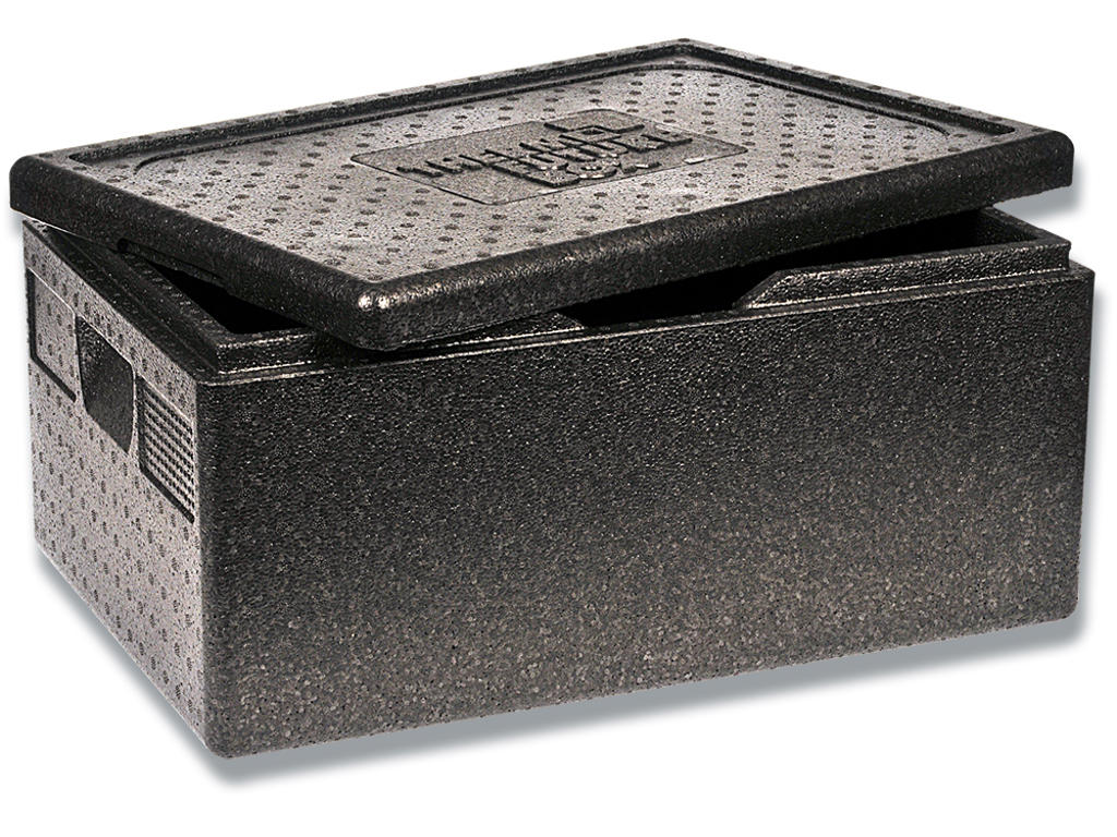 Termokasse, Med låg, Udvendig: 60x40x33 cm, 49 liter, Abena 