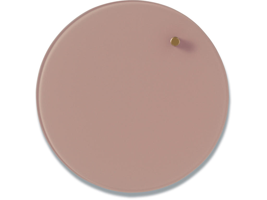 Glastavle, Magnetisk, Ø25 cm, Rosa, Naga 