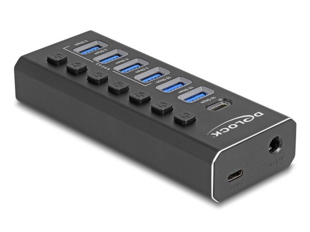 DeLOCK 64326 interface hub USB 3.2 Gen 2 (3.1 Gen 2) Type-C 10000 Mbit/s Sort