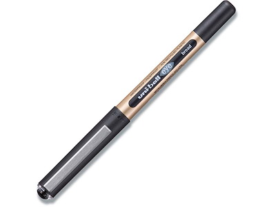 Rollerball pen, 1.0 mm, 0.65 mm, Sort, uni-ball Eye Broad UB-150-46