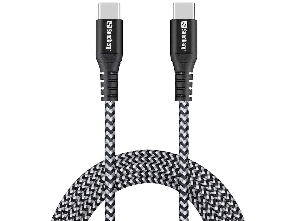 Sandberg 441-67 USB-kabel USB 2.0 2 m USB C Sort, Hvid