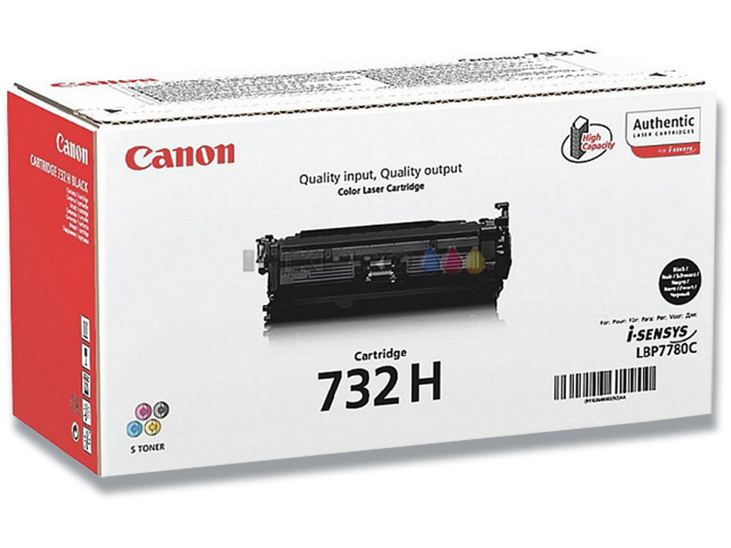 Toner, 732H, Black-sort, 12.000 sider, Canon 6264B002