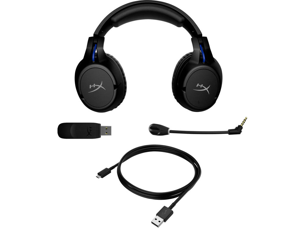 HyperX Cloud Flight - Wireless Gaming Headset (Black-Blue) - PS5-PS4