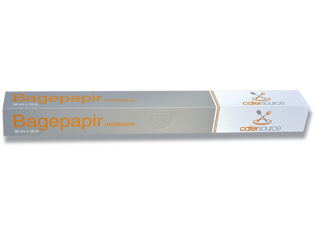 Bagepapir, Med silikone, 38 cm, 10 m, 1 rulle, Catersource