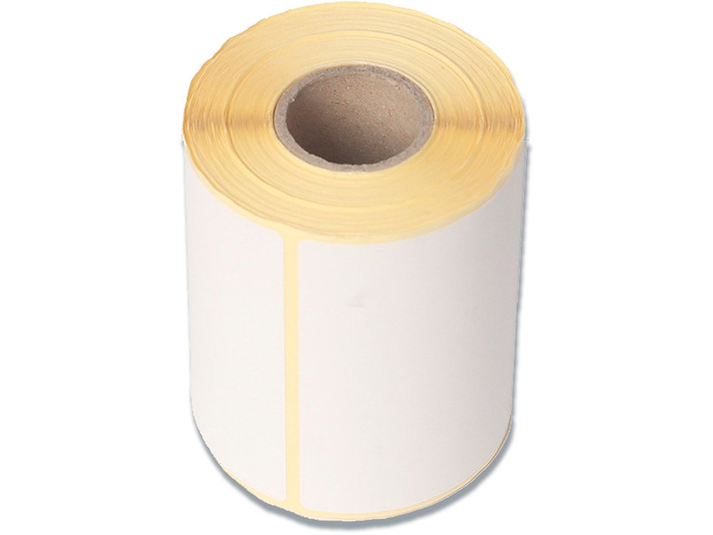 Etiketter, 45x25 mm, Hvid, 1000 etiketter i alt, Thermo Uden tryk - hvid top