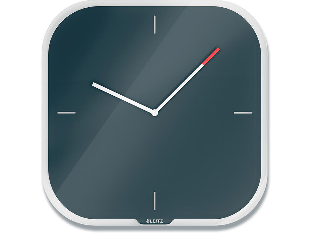 Vægur, 30x30 cm, Fløjlsgrå, Ikke radiostyret, Leitz Cosy 