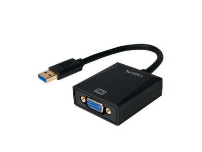 LogiLink UA0231 USB grafisk adapter 1920 x 1080 pixel Sort