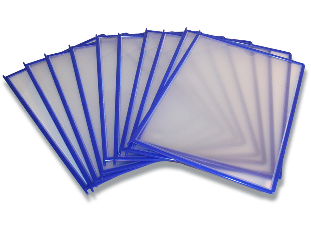 Registerlomme, A4, Blå, 10 stk, QuickLoad 