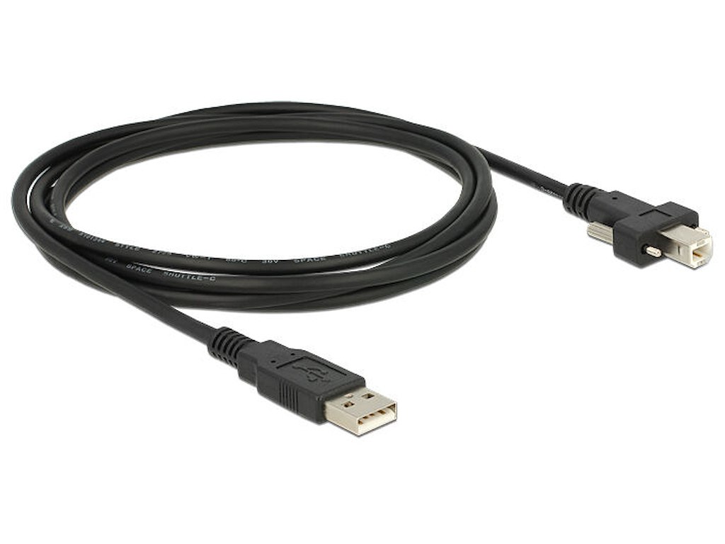DeLOCK 2m USB 2.0 USB-kabel USB A USB B Sort