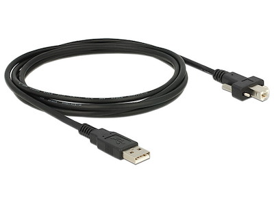 DeLOCK 2m USB 2.0 USB-kabel USB A USB B Sort