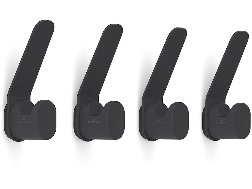 Knage, Dobbelt, Sort, 4 stk, Durable DURASTORE