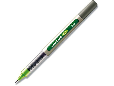 Rollerball pen, 0.7 mm, 0.3 mm, Lysegrøn, uni-ball Eye Fine UB-157E-33