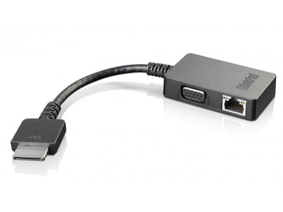 Lenovo 4X90J31060 kabel kønsskifter OneLink+ VGA/RJ45 Sort