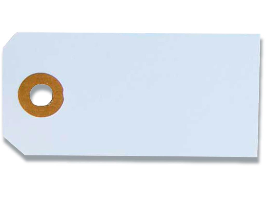 Manillamærker, 6x12 cm, Hvid, 1000 stk, 6x12 cm