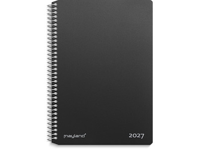 Kalender, 2027, 2-dages, 2 dage pr. side, Sort, Mayland