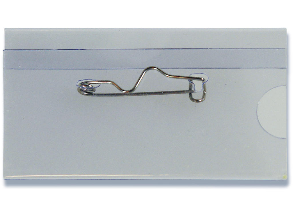 Navneskilt, Med sikkerhedsnål og indstik, 70x40 mm, 1 stk, Bantex 