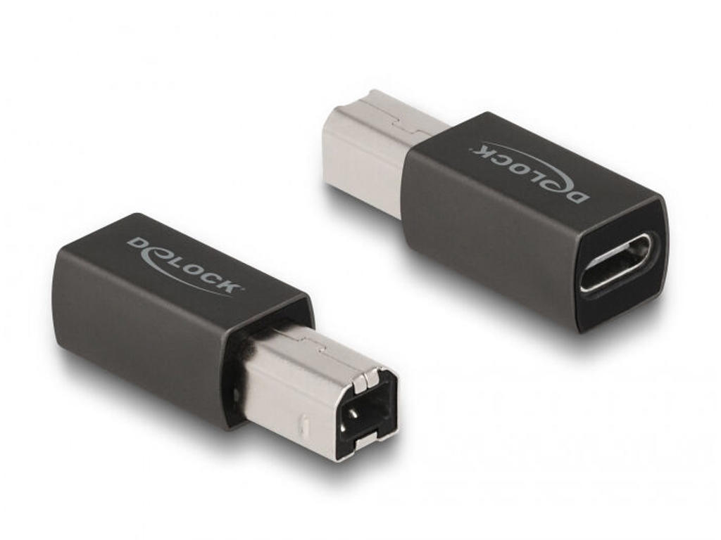 DeLOCK 65839 kabel kønsskifter 1 x USB Type-C 1 x USB 2.0 Type-B Anthracit