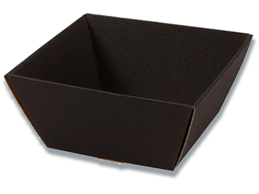 Gavekurv Kvadrat 26x26mm sort bølge