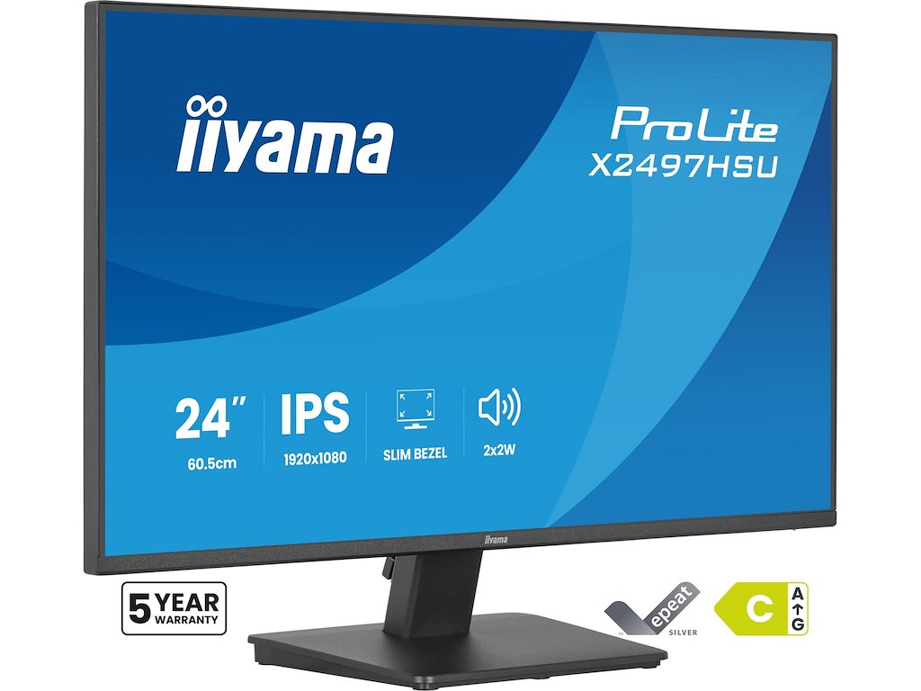iiyama ProLite X2497HSU-B1 computerskærm 60,5 cm (23.8") 1920 x 1080 pixel Fuld HD LED Sort