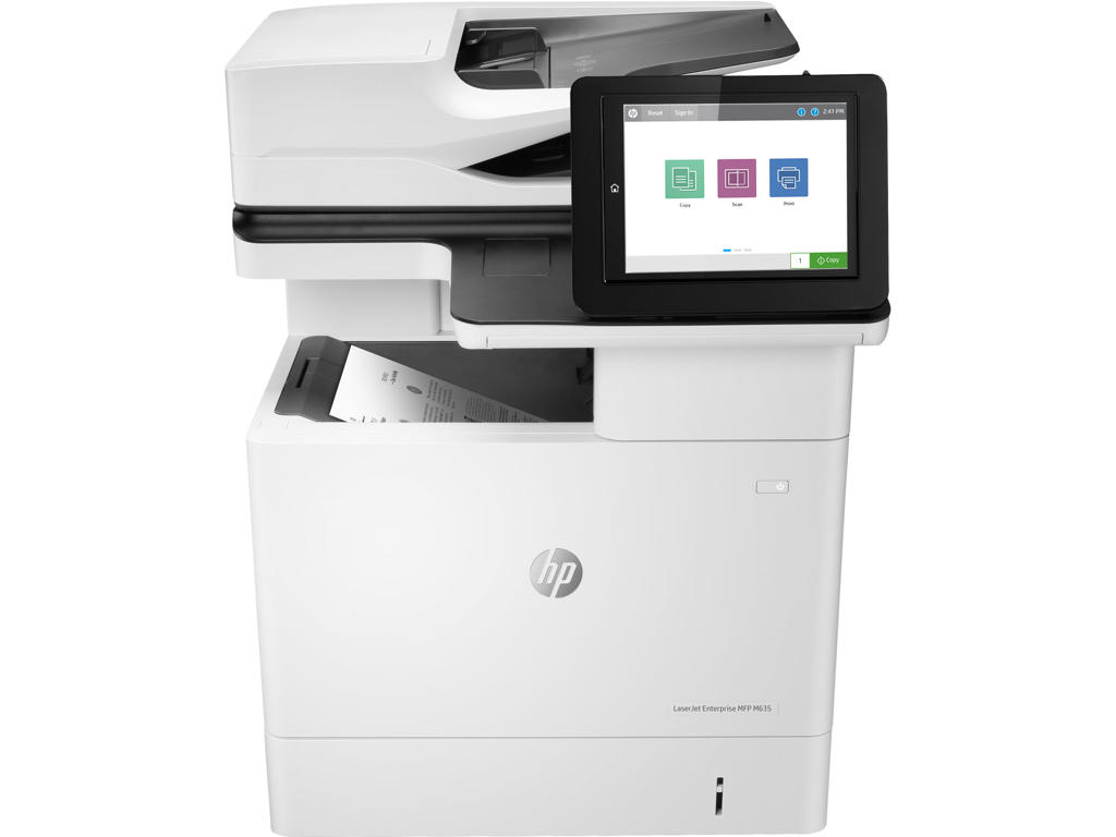 HP LaserJet Enterprise M636fh Multifunction Sort og hvid Printer, Kun ethernet; Kopimaskine, scanner