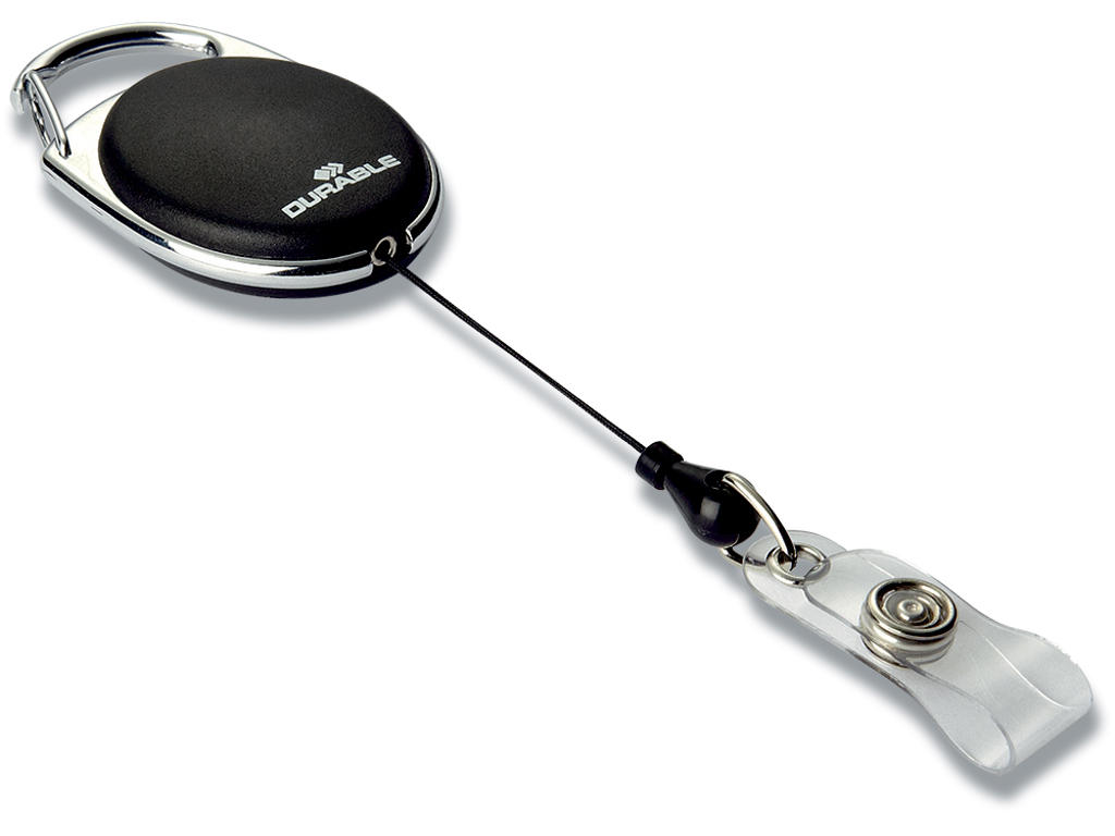 Yoyosnor, Til kort: Stropklemme, Til bærer: Karabinhage, 10 stk, Durable STYLE 