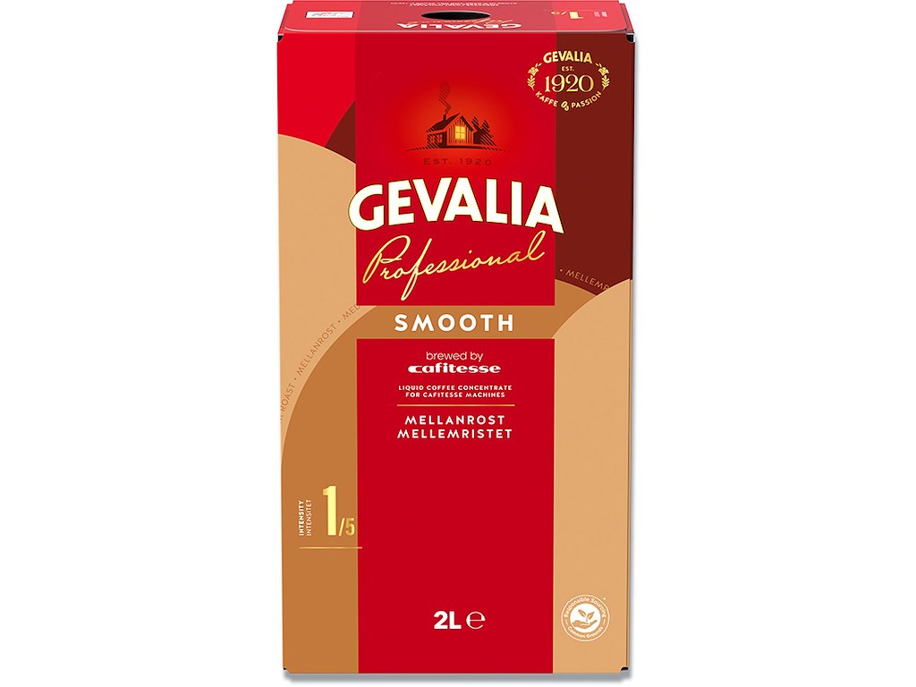 Kaffe, Koncentrat, Lysristet, 2 liter, 1 pakke, Gevalia Smooth roast Cafitesse