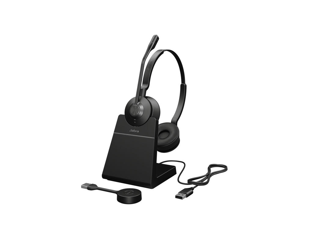Jabra Engage 55 Headset Trådløs Kontor/Callcenter Bluetooth Opladningsstativ Sort